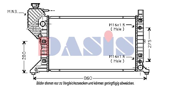 AKS DASIS Радиатор, охлаждение двигателя 130003N